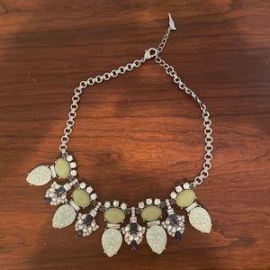 Chloe + Isabelle fashions rhinestone gemstone necklace green blue